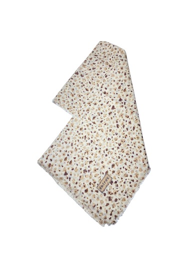 Saçaklı Pamuk Tülbent - 05505 - 95 X 95 / Krem - 20 Krem - 20