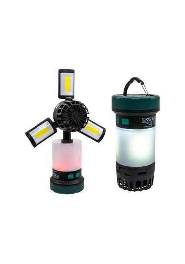 Rox 0218 Şarjlı Çok Fonksiyonlu Fanlı Outdoor Kamp Feneri 350 Lümen