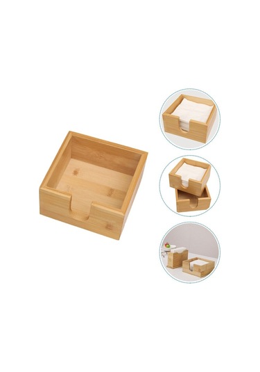 Haki Doku Kutusu Yemek Masası Aksesuarı Oturma Odası Bambu Peçeteler Çok Fonksiyonlu Durumda Tutucular Masalar Ev Kare