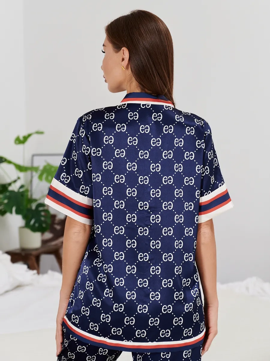 Pjms Is Good Pançalı Ve Gömlekli İpek Pijama Takımı 262999343 Mavi