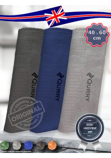 Qurry Sihirli Mikrofiber İz Bırakmaz Temizlik Bezi 3'lü 35 x 60 CM
