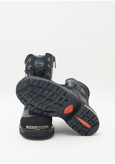 Harley Davidson Riddick Siyah Deri Erkek Bot Ayakkabı V3-siyah