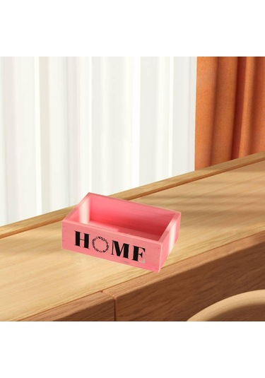 Homyl Ahşap Saksı Kutusu Dekorasyon Retro Çiftlik Evi Pembe