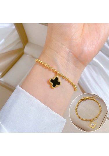 Jzcat Titanyum Çelik Hip Hop Bilezik Altın Moda Temperament Basit Bilezik-gsl34 Altın