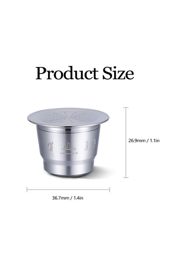 Jeemson Nespresso U Citiz Pixie Uyumlu 3.5g Kapasiteli Paslanmaz Çelik Tekrarlı Kullanım Kahve Kapsülü Filtre Bardak Hxnes-5 Diğer