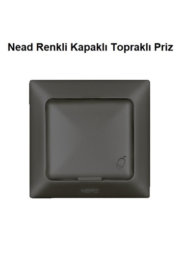 Nead Renkli Kapaklı Topraklı Priz Çerçevesiz