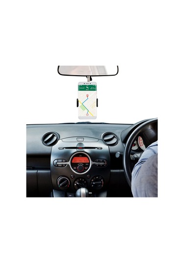 Singree 360 Evrensel Araç Aynası Telefon Tutucu - Gps Ve 4-6.1" Telefonlar İçin Siyah