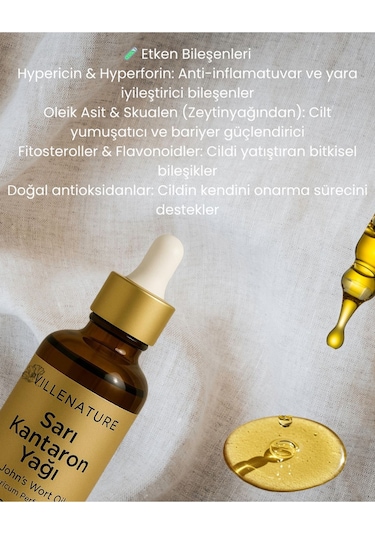 Villenature Soğuk Sıkım Kantaron Yağı St. John's Wort Oil Hypericum Perforatum 50 Ml