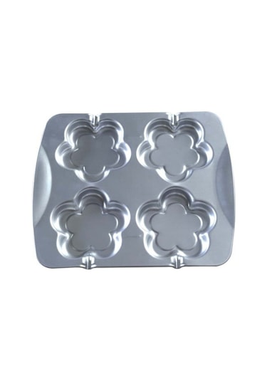 Kurabiye Kalıbı Papatya 4 Lü Set 28 24 Cm Gri