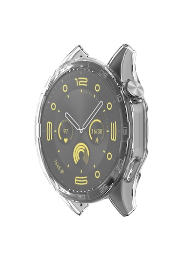 Huawei Watch Gt4 46mm Uyumlu Kasa Ekran Koruyucu 360 Tam Koruma Kılıf Kapak Şeffaf