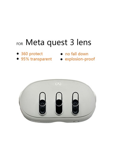 Meta Quest 3 Vr Kulaklık İçin 3 Adet Hd Temperli Cam Lens Koruyucu Film - Altın