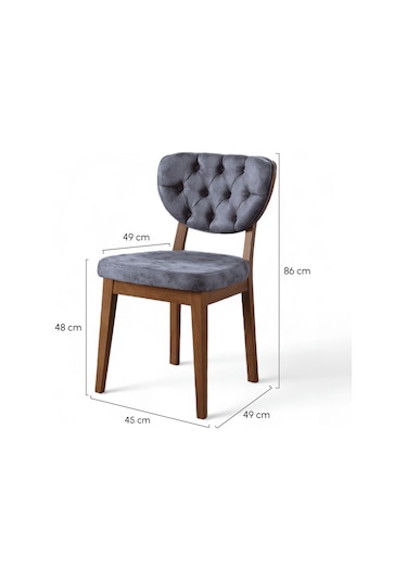 Boston Sandalye - Milas Yeşil - Kahve Gürgen Iskelet