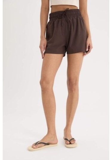 Defacto Defactofit Standart Fit Esnek Dokulu Deniz Şortu Z9403az25hsbn338 Kahve
