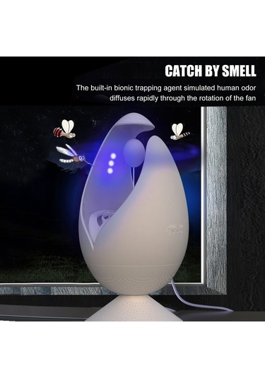 Kapalı Güçlü Emiş Sinek Kovucu Beyaz