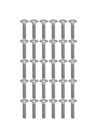 30pcs M8x40 Stainless Carriage Bolts Dın 603 Standart