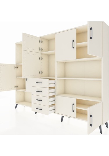 Arges Dolap 9 Raflı 4 Çekmeceli 8 Kapaklı 220x30x163 Aytaşı-aytaş Aytaşı-aytaşı