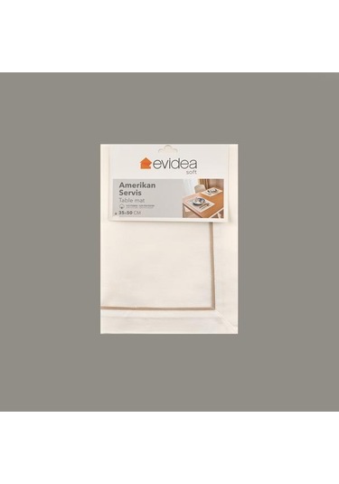 Evidea Soft Farsund 2'li Amerikan Servis - Beyaz - 35x50 Cm Beyaz