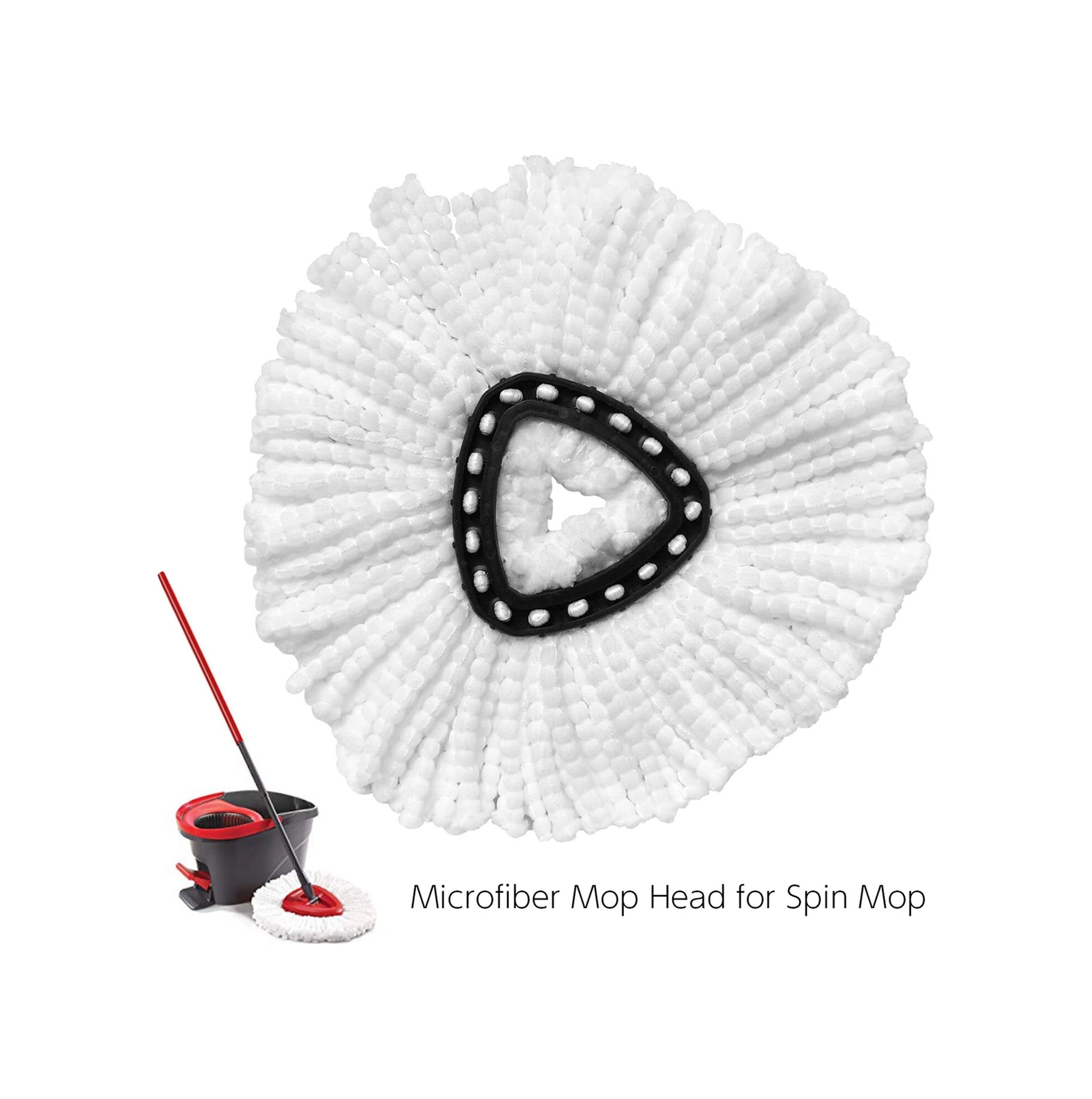 Youmex O-cedar/vileda Triangular Mop Uyumlu Mikrofiber Değişim Başlığı, Yıkama Eliyebilen Temizlik Aksesuarı