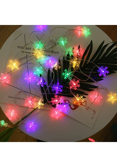 Suofeng Usb Led Kar Tanesi Işık Zinciri, 10m 80 Işık, Renkli, Dış Mekan Kamp Dekorasyonu, Sürekli Açık Modu