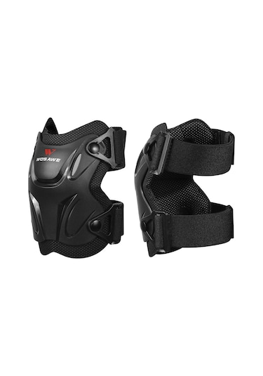 Moveevo Mt354-hx Spor Diz Koruyucu - Dayanıklı Pe Kabuk Ve Yumuşak Yastık, Bisiklet, Kayak, Motosiklet İçin Şok Emici Ve Konforlu Siyah