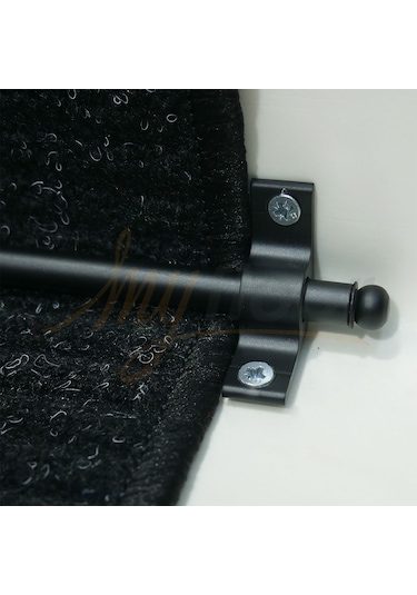 Myfloor Çelik Halı Tutucu Merdiven Dip Çubuğu - Siyah İnce 90 cm
