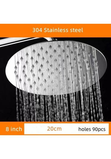 Beyaz Dumanı 8/10/12in Paslanmaz Çelik Kare Duş Başlığı Yüksek Basınçlı Duş Püskürtücü Üst Duş Başlığı Krom Su Tasarrufu Banyo Aksesuarları S Diğer