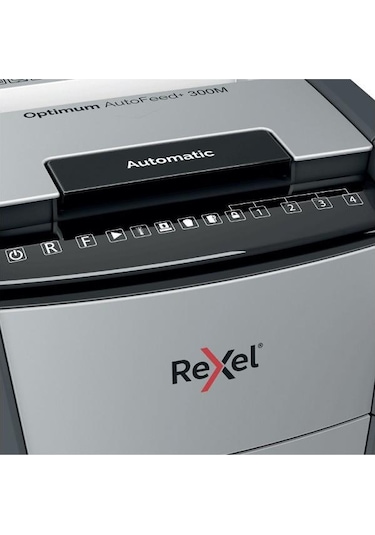 Rexel Optimum AutoFeed + 300 M Otomatik Mikro Kesim Evrak İmha Makinesi