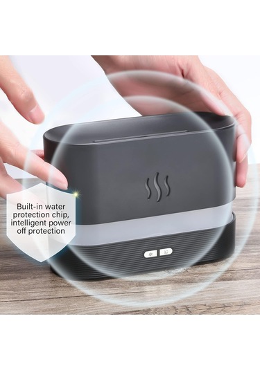 Alev Difüzör, Ev İçin Difüzörler, Aromaterapi Difüzör, Uçucu Yağ Difüzörleri, Ayarlanabilir Parlaklık, Sessiz, Otomatik Off, Ortam Işığı, Yatak Odası İçin Nemlendiriciler, Ofis, Yoga, Stüdyo