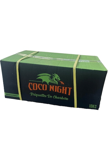 Coco Night Briket Delikli Mangal Kömürü 10 KG