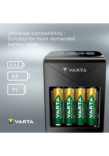 Varta Lcd Plug+ Şarj Cihazı+4x2100 Aa+4x800 Aaa Şarjlı Pil+çanta