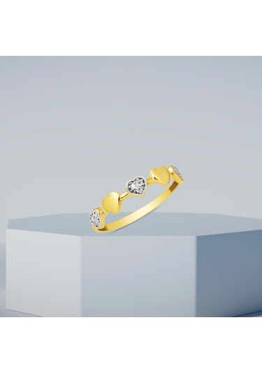 Kalpli Minimal 14 Ayar Spor Altın Yüzük