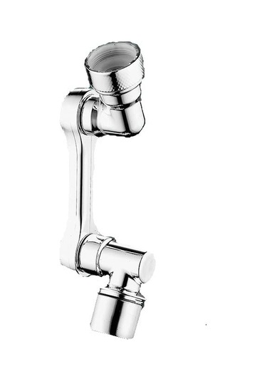 Uzatma Musluğu Su Tasarrufu Musluk 1080 Döner Musluk Başlığı Gümüş