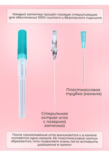 Piercingoteka Piercing İğnesi Kateter 61665690 Gri