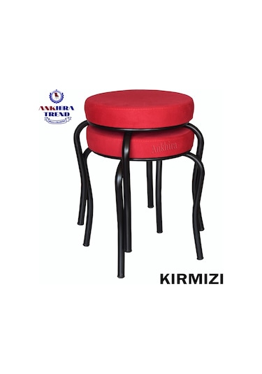 Tabure (Siyah Ayaklı) (2 Adet) - Mutfak Balkon Tabur...