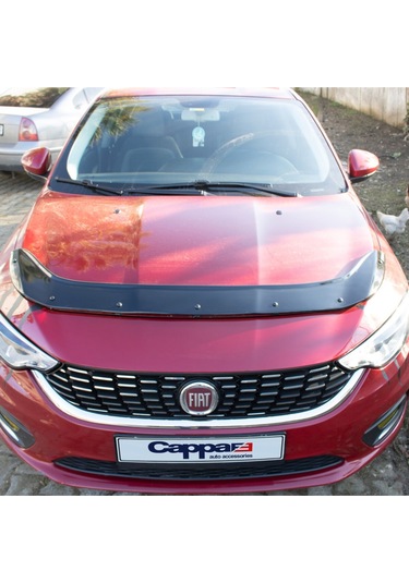 Eurocap Fiat Egea Ön Kaput Koruma Rüzgarlığı 3 Mm Akrilik Abs Parlak Siyah Deflektör 2015-