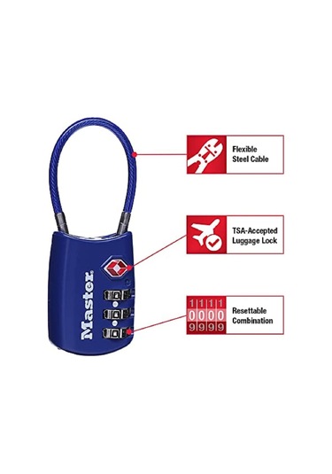 Master Lock Asma Kilit, Kendi Kombinasyonunuzu Ayarlayın Tsa Kabu