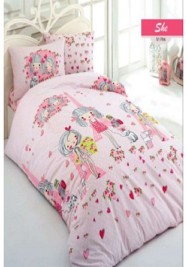 She Tek Kişilik Kapitoneli Nevresim Takımı 4 Mevsim Set