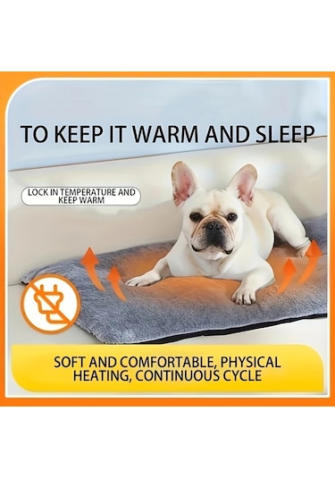 Gateesat Kalın 5 Katlı Kışlık Kutu Yatak 115x72cm Isıtmalı Yıkanabilir Köpek Kedi Battaniye
