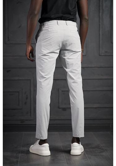 Beli Lastikli Ve İplikli Likralı Yazlık İnce Paraşüt Kumaş Jogger Pantolon gri