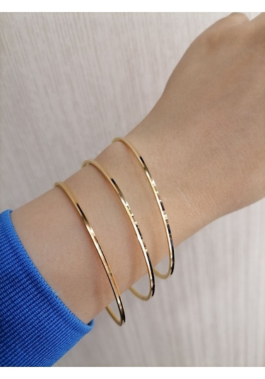 22 Ayar Altın Yatırımlık Oluklu Ajda Bilezik 10 Gr