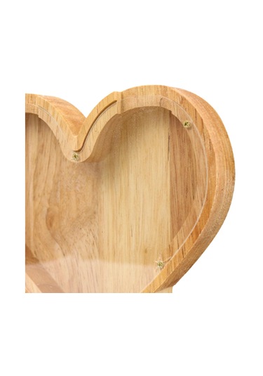 Dolıty Ahşap Kumbara Kalp Şeklinde Çocuk Zanaat Iyi Davranış 18x2.8x16cm