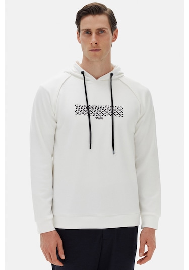 Twn Slim Fit Ekru Düz Rayon Sweatshirt 4ece24702002m Çok Renkli