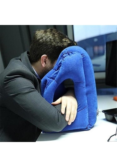 Pazly Gri Seyahat Uyku Tulumu, Taşınabilir Boyun Yastığı, Uçak-tren-otobüs İçin Kolay Uyku Kolay Şişirilir Gri