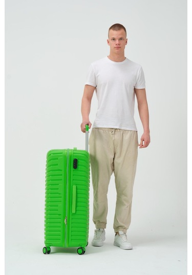 Keo-plus Yeşil Büyük Boy Silikon Kırılmaz Pp Valiz Yeşil