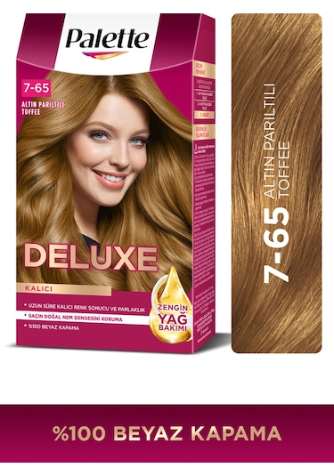 Palette Deluxe 7 - 65 Altın Parıltılı Toffee Saç Boyası (455871216)