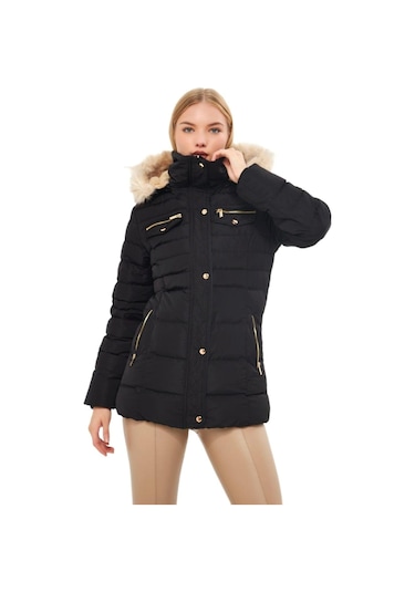 Kadın Büyük Beden Spor Kapüşonlu Mont M5303 Bgl-st03228 001