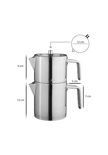 Jumbo Metalix Midi  Full Metal Çaydanlık Diğer