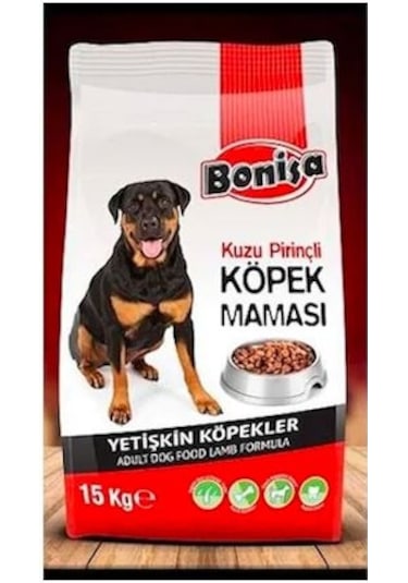 Bonisa Kuzu Etli Pirinçli Yetişkin Köpek Maması 15 KG