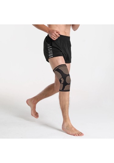 Jialan Spor Ve Artrit Ağrısı Ve Desteği İçin Bakır Dizlik - Spor Kahverengi