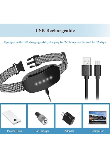 Geeksen Köpekler İçin Havlama Tasması Ayarlanabilir Eğitim Cihazı Bip